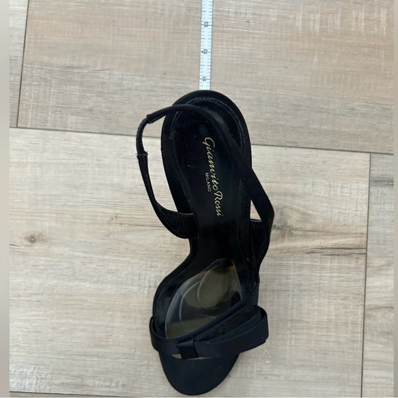 Giuseppe Zanotti Black Heels with Bow and Rhinestones - Picture 6 of 7